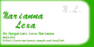 marianna lexa business card